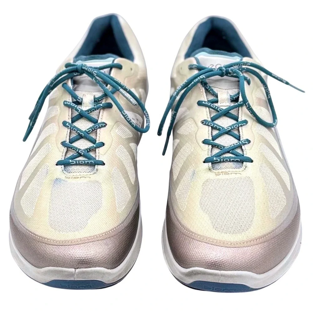 ECCO Biom Performance Mens Cream Teal‎ Bronze Athletic Sneakers US Size 13 Eu 46